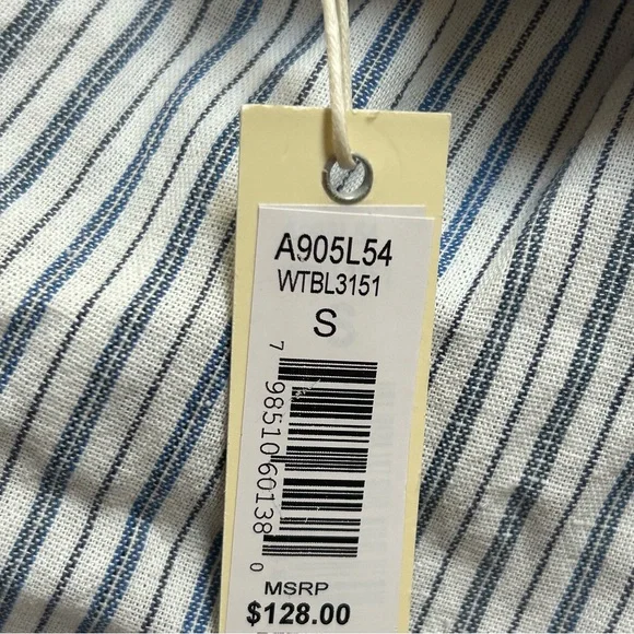 Max Studio NEW!!!! Yarn Dye Smocked Mini Dress Small - Picture 3 of 7